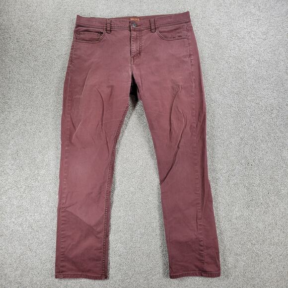 Red Ale by Alesbury Straight Leg Jeans Mens 32/30 Brown Slim Leg Relaxed Denim - Picture 1 of 15